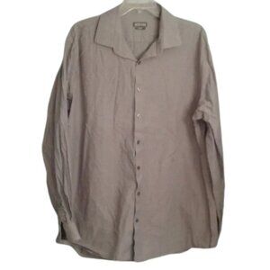 Kenneth Cole Reaction 18 dress shirt 34/35 Gray Slim Fit Swiss Dots